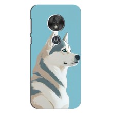 Чехол с Хаски для Motorola Moto G7 Play - (AlphaPrint) (Хаски арт)