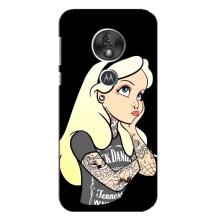 Чехол с печатью для Motorola MOTO G7 Play - (Мода) (AlphaPrint) (Девочка в тату)