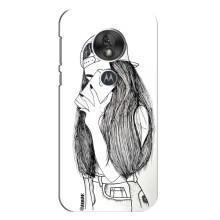 Чехол с печатью для Motorola MOTO G7 Play - (Мода) (AlphaPrint) (Фото девочки)