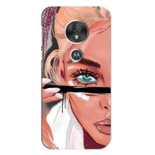 Чехол с печатью для Motorola MOTO G7 Play - (Мода) (AlphaPrint) (Макияж)