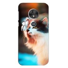 Чохол на Моторола MOTO G7 Плей з Котиками (VPrint) (Котик з метеликом)