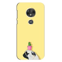 Бампер для Motorola Moto G7 Play з картинкою "Песики" (Кактус на голові)