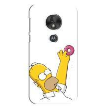 Чехол с Симпсонами для Motorola MOTO G7 Play (VPrint) (Гомер с пончиком)