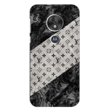 Чехол Стиль Louis Vuitton на Motorola Moto G7 Play (LV на белом)