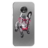 Чехол (ТПУ) Милые собачки для Motorola Moto G7 Play (Бульдог в очках)