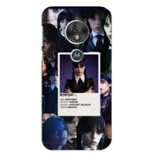 Чехлы Венсдей на Motorola MOTO G7 Play Уэнсдей (AlphaPrint) – коллаж Уэнздей