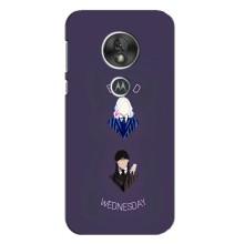 Чехлы Венсдей на Motorola MOTO G7 Play Уэнсдей (AlphaPrint) – Уэнздей и подруга