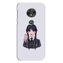 Чехлы Венсдей на Motorola MOTO G7 Play Уэнсдей (AlphaPrint) – Уэнздей и Вещь