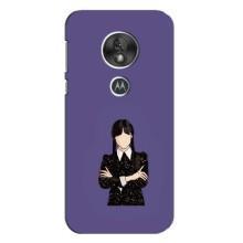 Чехлы Венсдей на Motorola MOTO G7 Play Уэнсдей (AlphaPrint) – Уэнздей в черном
