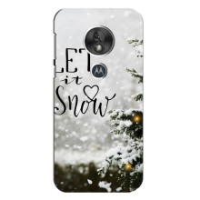 Новогодние, Праздничные Чехлы для Motorola MOTO G7 Play - 2024 год (Let it snow)