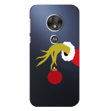 Зимні Чохли для Моторола MOTO G7 Плей - прозорий фон – Грінч з іграшкою