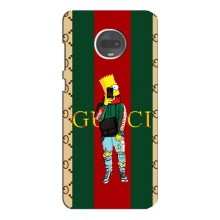 Брендновые Чехлы для Motorola MOTO G7 Plus - (PREMIUMPrint) (Барт ГУЧЧИ)