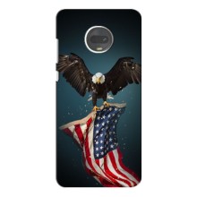 Чехол Флаг USA для Motorola Moto G7 Plus – Орел и флаг