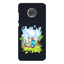 Чехол Майнкрафт на Motorola MOTO G7 Plus (AlphaPrint) Minecraft – персонажи Minecraft