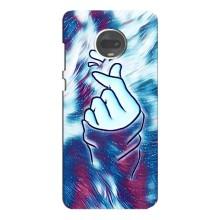 Чехол с принтом для Motorola MOTO G7 Plus (AlphaPrint - Знак сердечка)