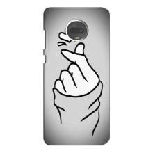 Чехол с принтом для Motorola MOTO G7 Plus (AlphaPrint - Знак сердечка)