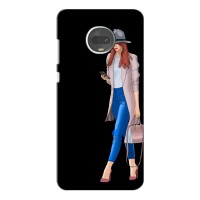 Чехол с картинкой Модные Девчонки Motorola Moto G7 Plus – Девушка со смартфоном