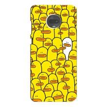 Чохол з принтом для Моторола МОТО Г7 Плюс - (Прикольні) (AlphaPrint) (Біла уточка)