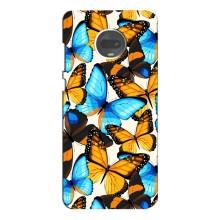 Чохол з принтом для Моторола МОТО Г7 Плюс - (Прикольні) (AlphaPrint) (Яскраві метелики)