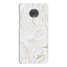 Мраморный чехол на Motorola MOTO G7 Plus (VPrint) (Белый мрамор)