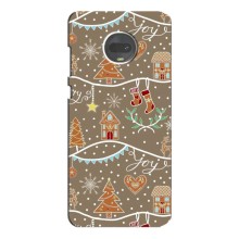 Новогодние, Праздничные Чехлы для Motorola MOTO G7 Plus - 2024 год (Новогодние пряники)
