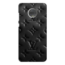 Текстурный Чехол Louis Vuitton для Мото Джи 7 Плюс (Черный ЛВ)