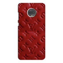 Текстурный Чехол Louis Vuitton для Мото Джи 7 Плюс (Красный ЛВ)
