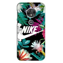 Силіконовый Чохол на Motorola MOTO G7 Power з картинкою НАЙК – Квітковий Nike