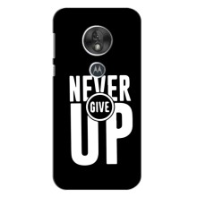 Силиконовый Чехол на Motorola MOTO G7 Power с картинкой Nike – Never Give UP