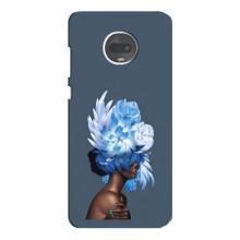 Чехлы (ART) Цветы на Motorola MOTO G7 (VPrint) (Цветы на голове)