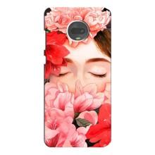 Чехлы (ART) Цветы на Motorola MOTO G7 (VPrint) (Глаза в цветах)