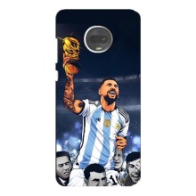 Чохли для Motorola MOTO G7 (Leo чемпіон) (AlphaPrint) (Мессі з кубком)