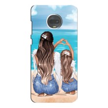 Чохол з друком для Motorola MOTO G7 - (Мама з дитинкою) (AlphaPrint) (Мама з донькою)