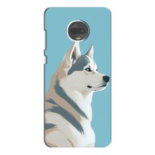 Чохол з Хаскі Motorola Moto G7 - (AlphaPrint) (Хаскі арт)