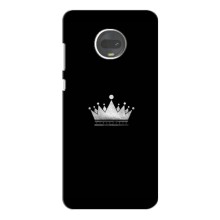 Чехол (Корона на чёрном фоне) для Мото Джи 7 – Белая корона