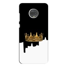 Чехол (Корона на чёрном фоне) для Мото Джи 7 – Золотая корона