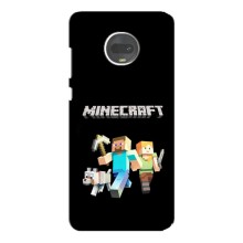 Чехол Майнкрафт на Motorola MOTO G7 (AlphaPrint) Minecraft (герои Minecraft)