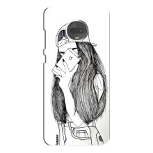 Чехол с печатью для Motorola MOTO G7 - (Мода) (AlphaPrint) (Фото девочки)