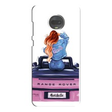 Чехол с печатью для Motorola MOTO G7 - (Мода) (AlphaPrint) (На машине)