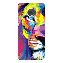 Чохол з картинкою ЛЕВ для Motorola MOTO G7 (VPrint) (Яскравий Лев)