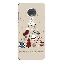 Рождественские Чехлы для Motorola MOTO G7 (VPrint) (Merry Christmas)