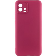 Чехол TPU GETMAN Liquid Silk Full Camera для Motorola Moto G72 – Бордовый