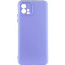 Чехол TPU GETMAN Liquid Silk Full Camera для Motorola Moto G72 – Сиреневый