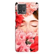 Чехлы (ART) Цветы на Motorola MOTO G72 (VPrint) (Глаза в цветах)