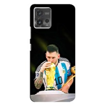 Чехлы для Motorola MOTO G72 (Leo чемпион) (AlphaPrint) (Кубок Месси)