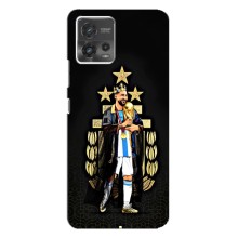 Чехлы для Motorola MOTO G72 (Leo чемпион) (AlphaPrint) (Месси Король)