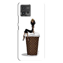 Чехлы Луи Витон для Motorola MOTO G72 (AlphaPrint - LOUIS VUITTON) (кофе LOUIS VUITTON)