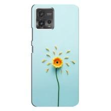 Чехлы с Цветами для Motorola MOTO G72 (VPrint) (Желтый цветок)