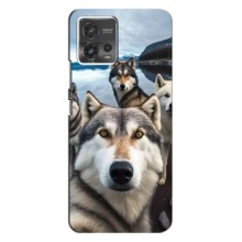 Чехол с Хаски для MOTO G72 - (AlphaPrint) (Селфи ХАски)