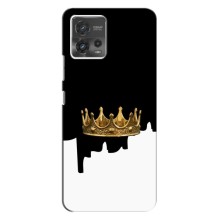 Чехол (Корона на чёрном фоне) для Мото Джи 72 – Золотая корона